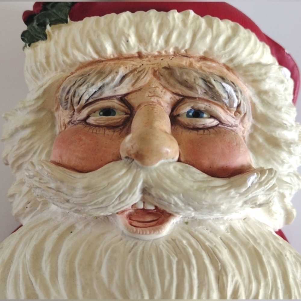 Bossons England Santa Claus Chalkware Wall Hanging Collectible 1995